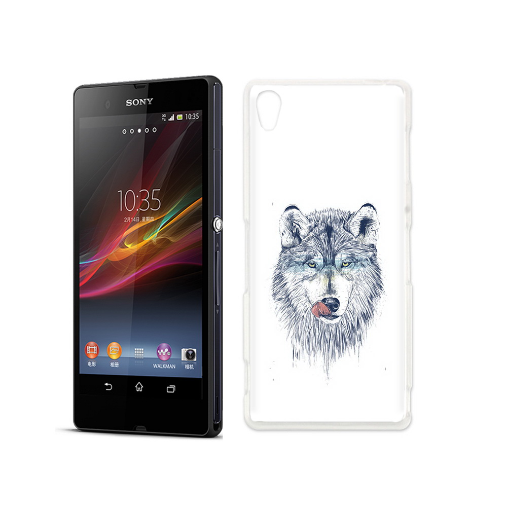 

Чехол MyPads Tocco для Sony Xperia Z голодгый волк, Прозрачный, Tocco