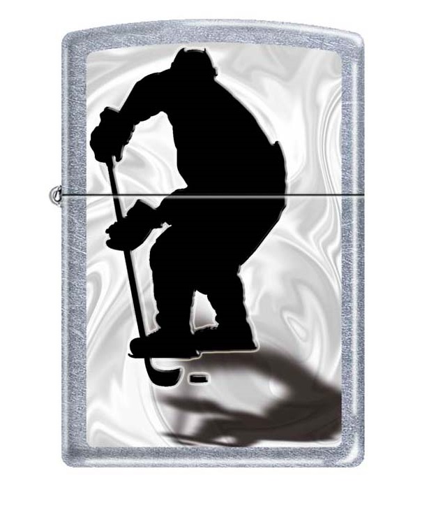 фото Бензиновая зажигалка zippo hockey street chrome