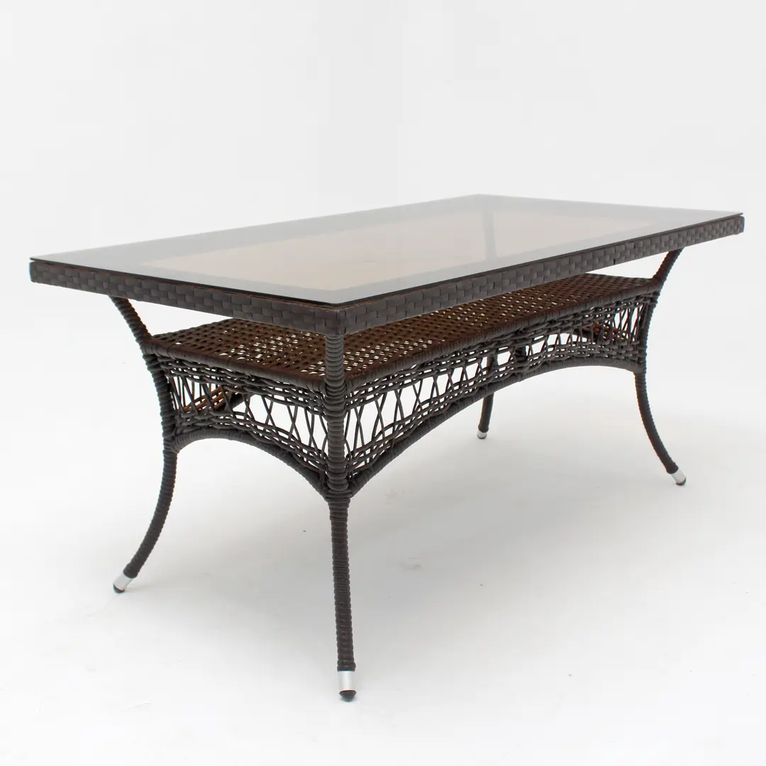 

Стол садовый прямоугольный Deco 160x85x75 см пластик темно-коричневый