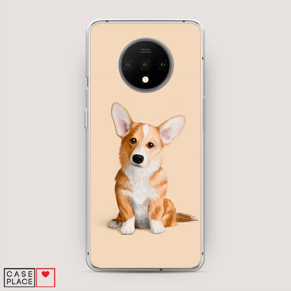 

Чехол на OnePlus 7T "Грустный Корги", Коричневый;бежевый, 150950-1