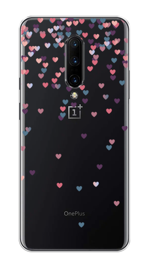 

Чехол на OnePlus 7 Pro "Посыпка сердечки", Розовый;фиолетовый, 150850-3