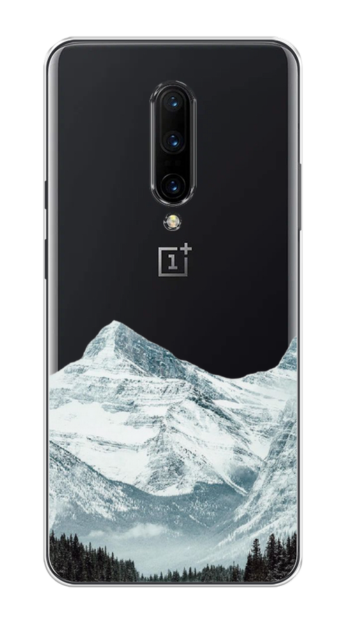 

Чехол на OnePlus 7 Pro "Горы арт 1", Белый;зеленый, 150850-2