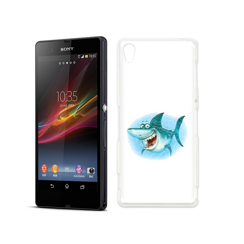 

Чехол MyPads Tocco для Sony Xperia Z веселая акула, Прозрачный, Tocco