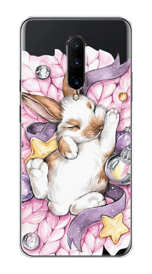 

Чехол на OnePlus 7 Pro "Кролик спит", Розовый;белый, 150850-5