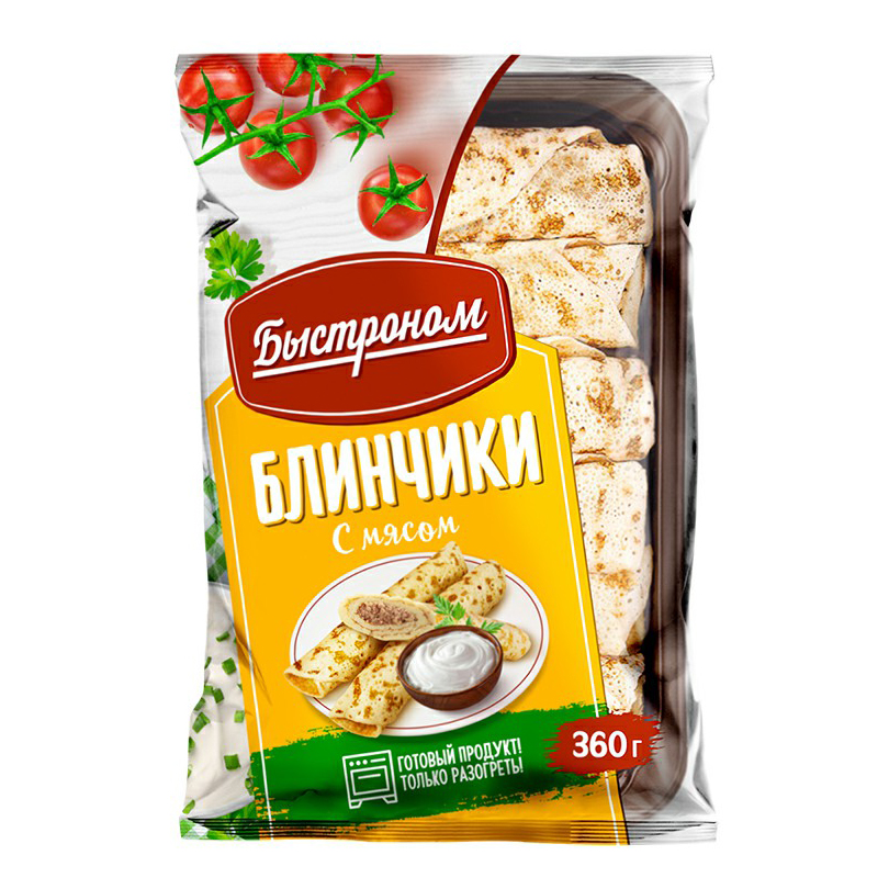 

Блины Быстроном с мясом замороженные 360 г