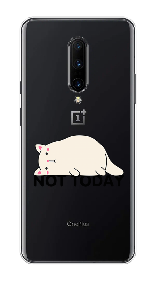 

Чехол на OnePlus 7 Pro "Cat not today", Белый;розовый;черный, 150850-1
