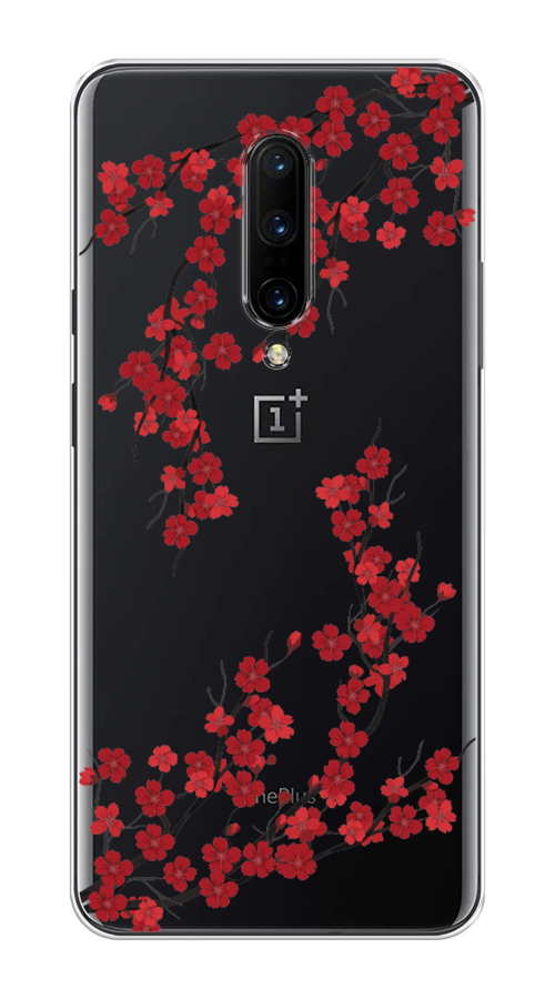 

Чехол на OnePlus 7 Pro "Красная сакура", Красный;черный, 150850-2