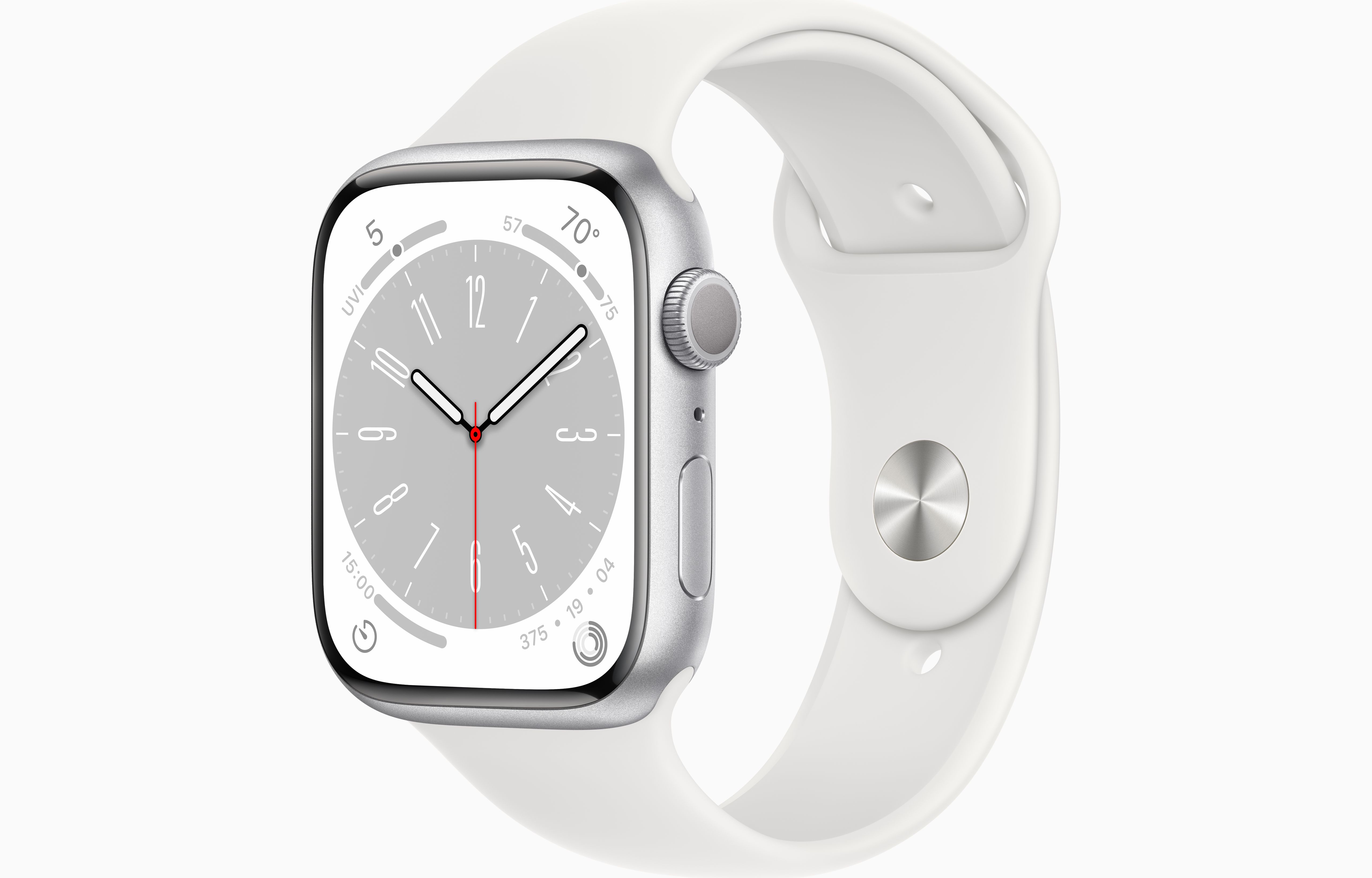 Смарт-часы Apple Watch Series 8 45mm Silver, stainless steel case, M/L (MNVW3LL/A)