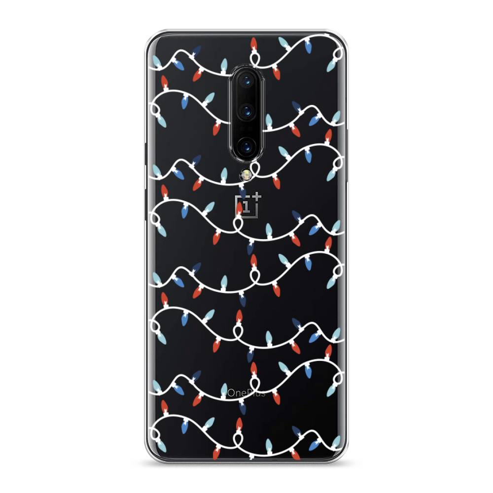 

Чехол на OnePlus 7 Pro "Разноцветная гирлянда", Белый;красный;синий, 150850-5