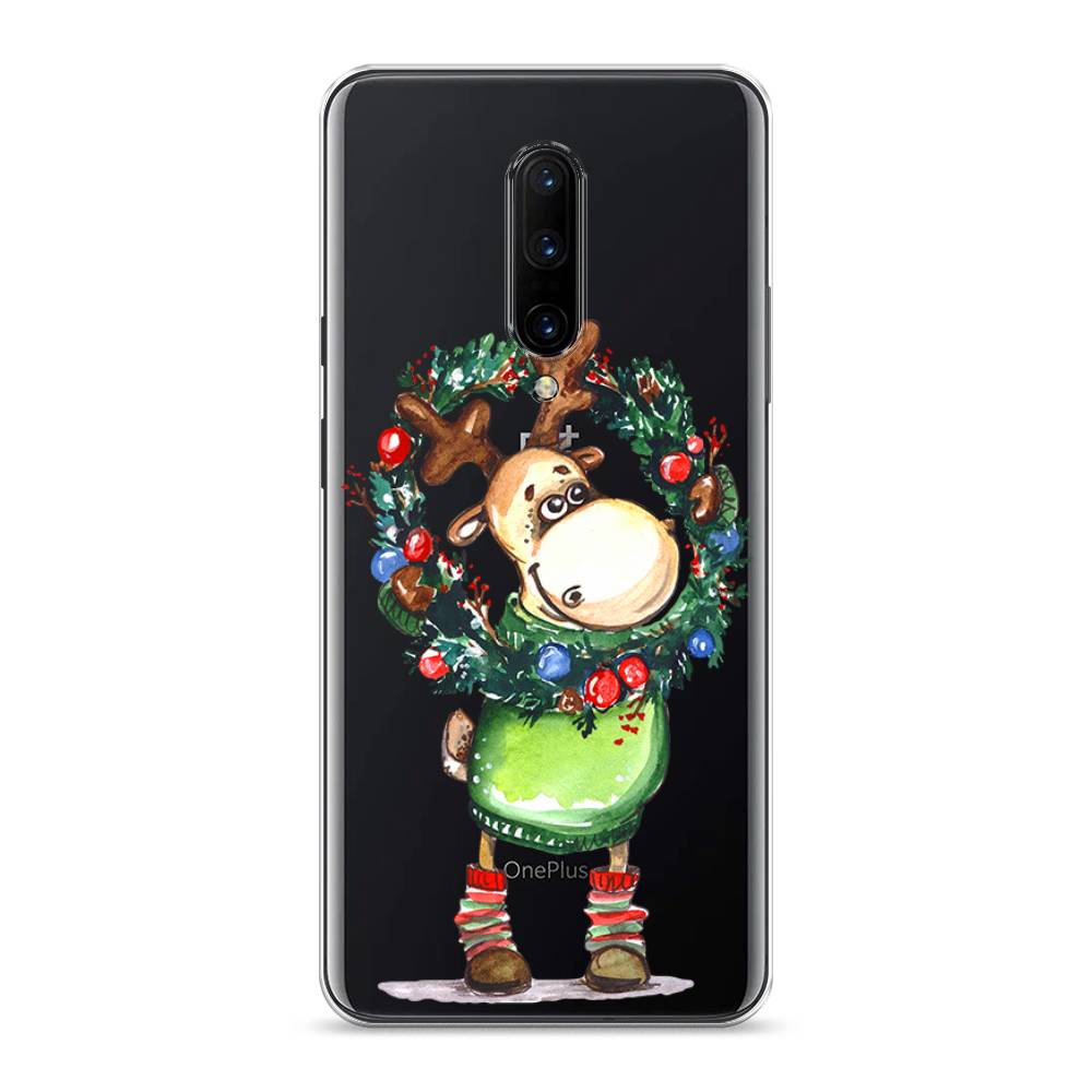 

Чехол на OnePlus 7 Pro "Олень с новогодним венком", 150850-4