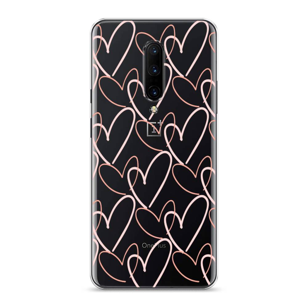 фото Чехол на oneplus 7 pro "узор из сердечек" case place