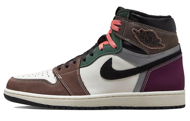 

Кеды унисекс Jordan Air Jordan 1 retro high og hand crafted коричневые 36.5 EU, Коричневый, Air Jordan 1 retro high og hand crafted