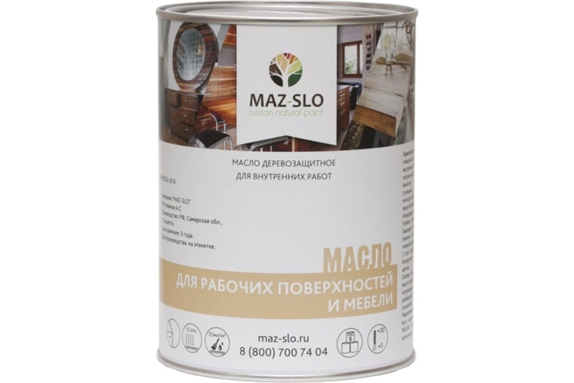 

Масло для рабочих поверхностей и мебели MAZ-SLO цвет Эбен 1 л 8075338