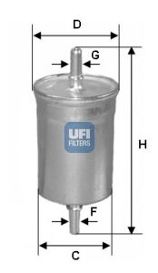 фото Фильтр топл.opel 1.2-3.0l 94=> astra,vectra b,omega b fiat/daewoo ufi