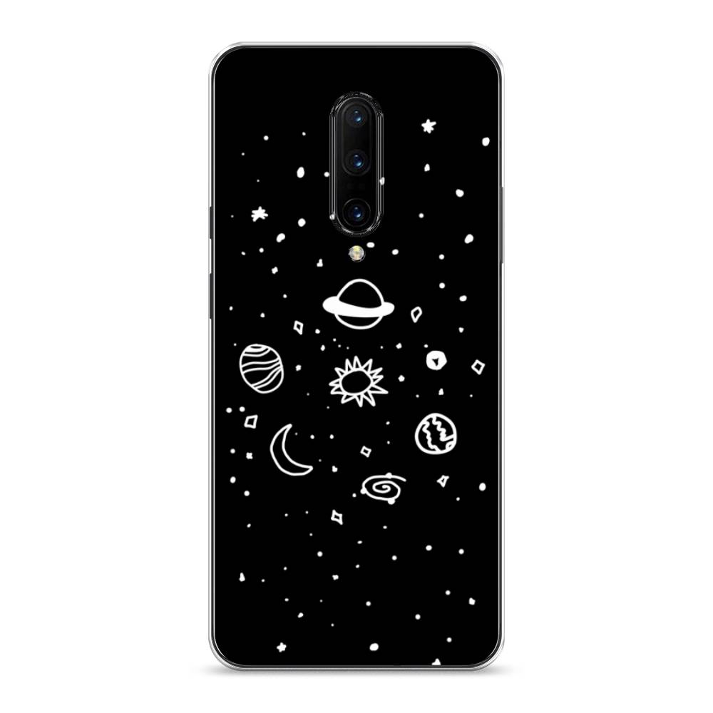 

Чехол на OnePlus 7 Pro "Дудл солнечной системы", Бежевый;серый, 150850-2