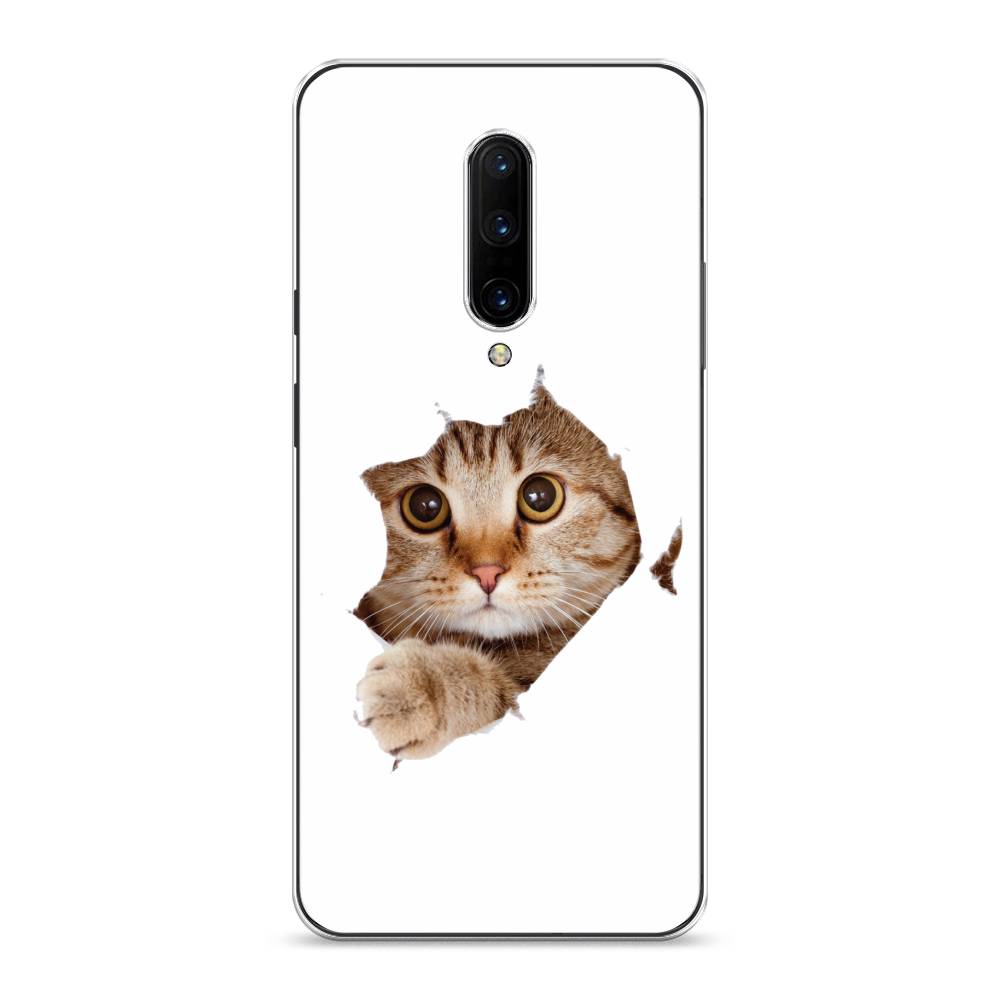 

Чехол на OnePlus 7 Pro "Кот и бумага", Белый;коричневый, 150850-1