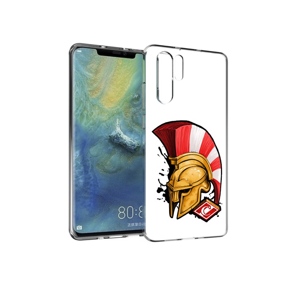 

Чехол MyPads Tocco для Huawei P30 Pro ФК спартак шлем, Прозрачный, Tocco