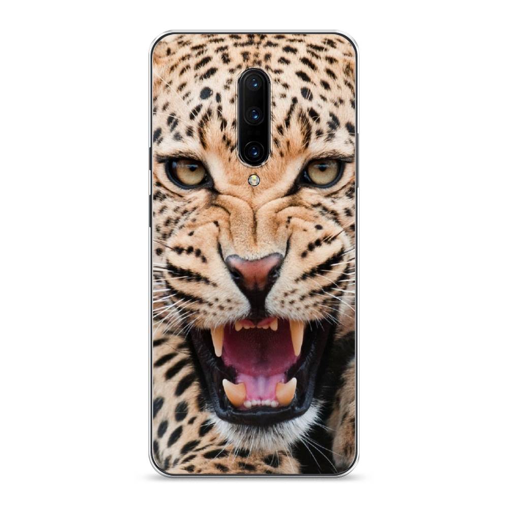 

Чехол на OnePlus 7 Pro "Леопард 3d", Бежевый;черный, 150850-6