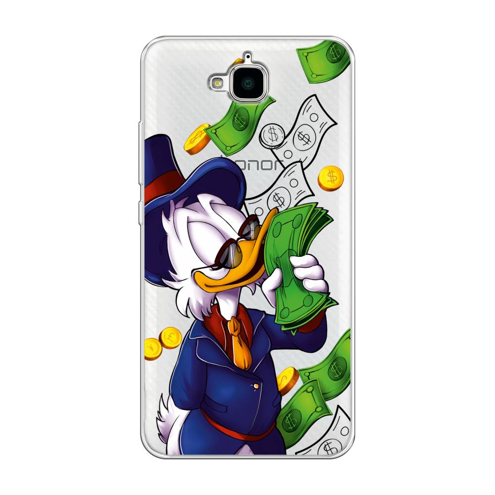 

Чехол на Honor 4C Pro "Scrooge McDuck with Money", Синий;зеленый;белый, 63250-6