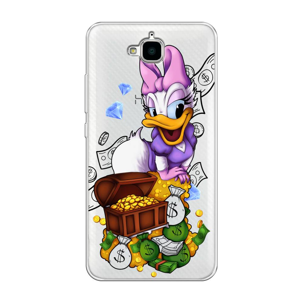 

Чехол на Honor 4C Pro "Rich Daisy Duck", Коричневый;белый;фиолетовый, 63250-6