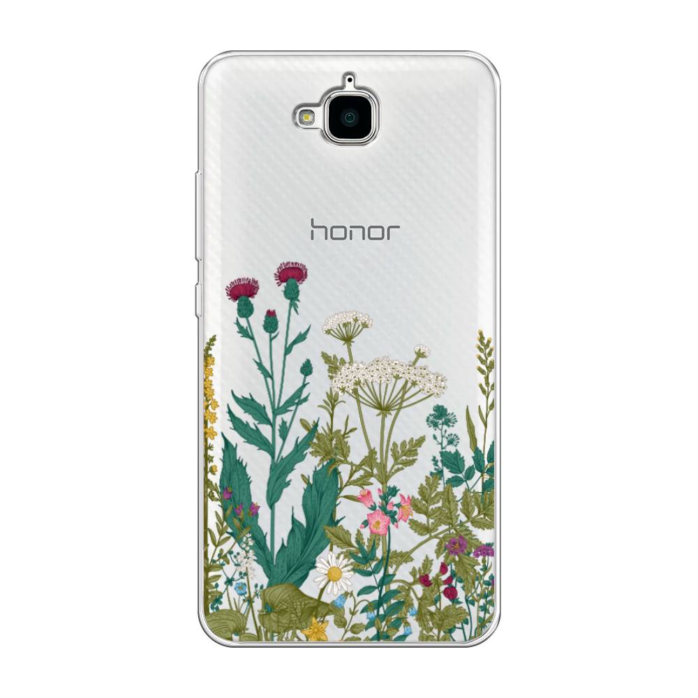

Чехол на Honor 4C Pro "Дикие полевые цветы", Зеленый;розовый;белый, 63250-2