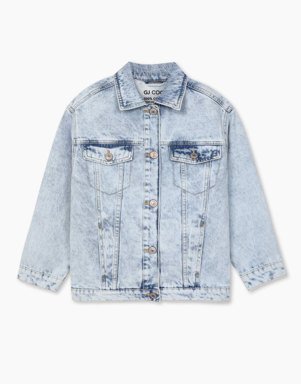 

Джинсовый жакет (куртка) для девочки Gloria Jeans GJC006654 синий /лайт айс/ 4-6л/116, Синий;голубой, GJC006654