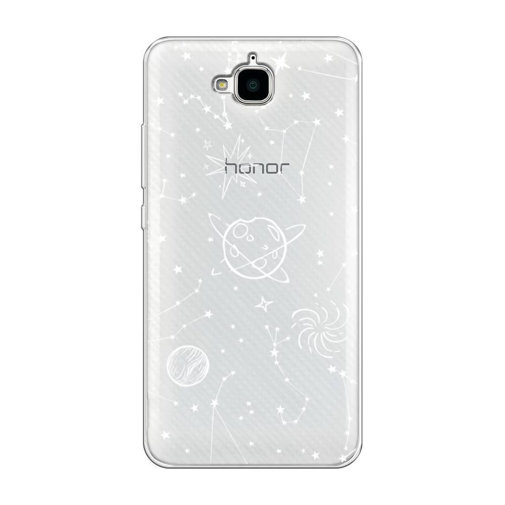 

Чехол на Honor 4C Pro "Планеты в космосе", Белый, 63250-2