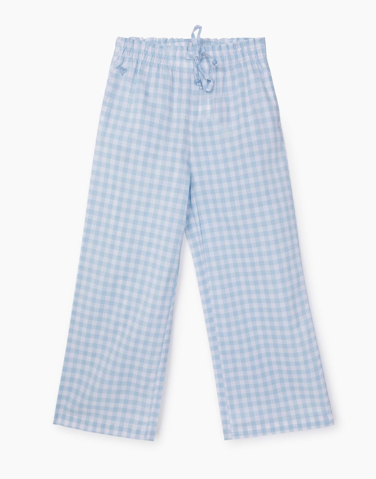 

Брюки для девочки Gloria Jeans GPT009627 голубой/белый 9-10л/140, GPT009627