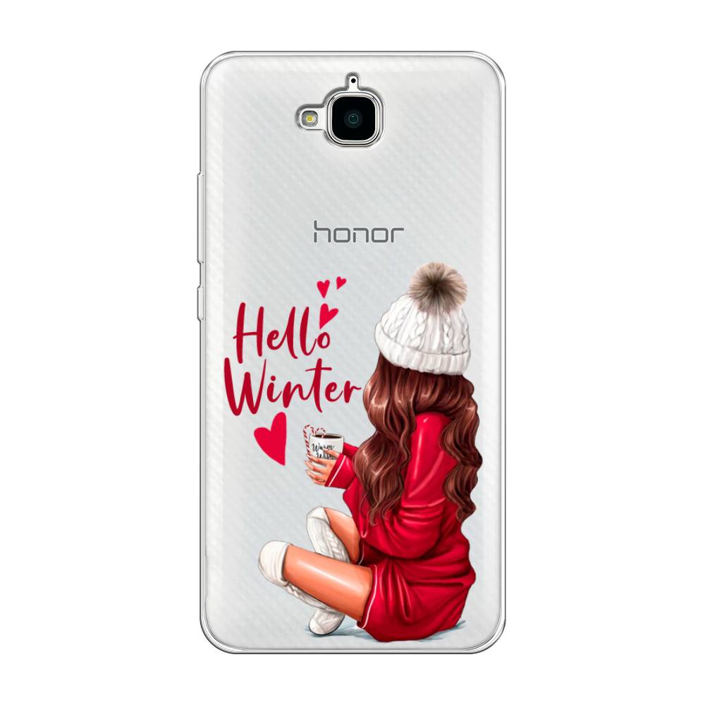 

Чехол на Honor 4C Pro "Hello winter", Красный;белый;коричневый, 63250-5