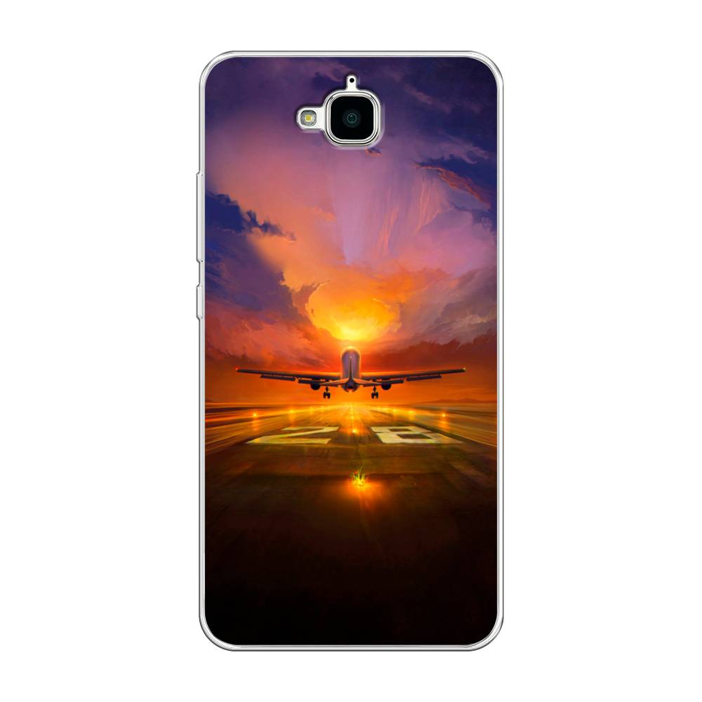 

Чехол на Honor 4C Pro "Самолет на посадке", Оранжевый;синий, 63250-6