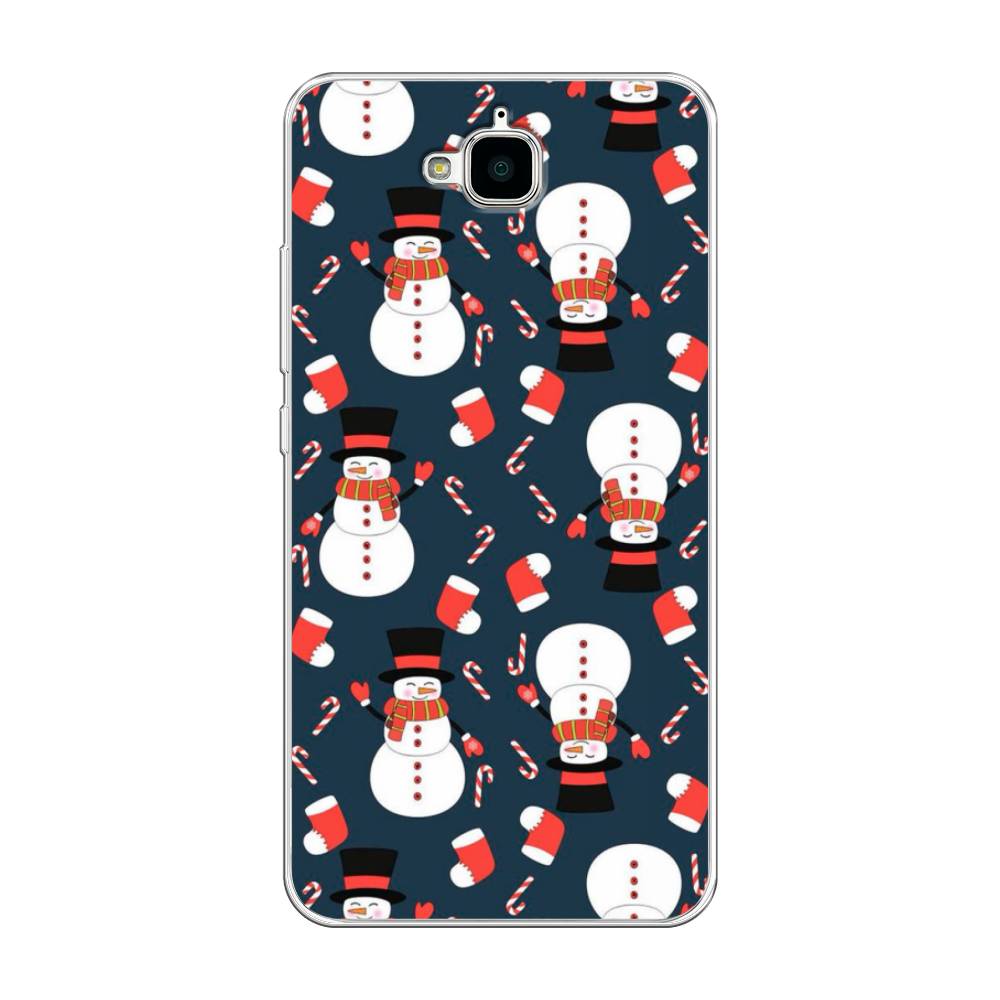 

Чехол на Honor 4C Pro "Синие снеговики", Синий;белый;красный, 63250-5