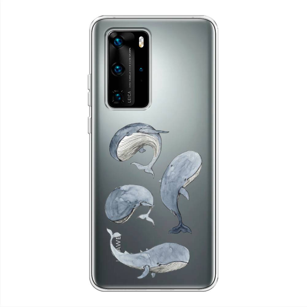 

Чехол Awog на Huawei P40 Pro "Киты", Белый;прозрачный;голубой, 610950-1