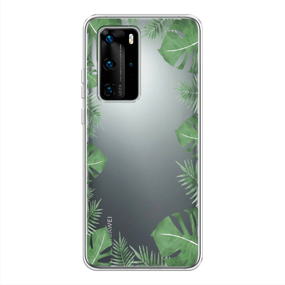

Чехол Awog на Huawei P40 Pro "Листья папоротника рамка", Зеленый, 610950-8