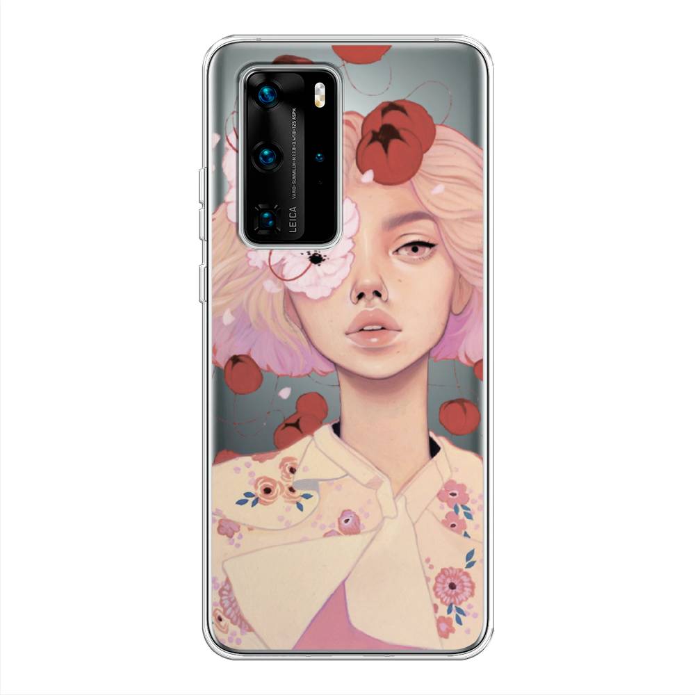 

Чехол Awog на Huawei P40 Pro "Цветочная анархия", Бежевый;розовый;красный, 610950-7