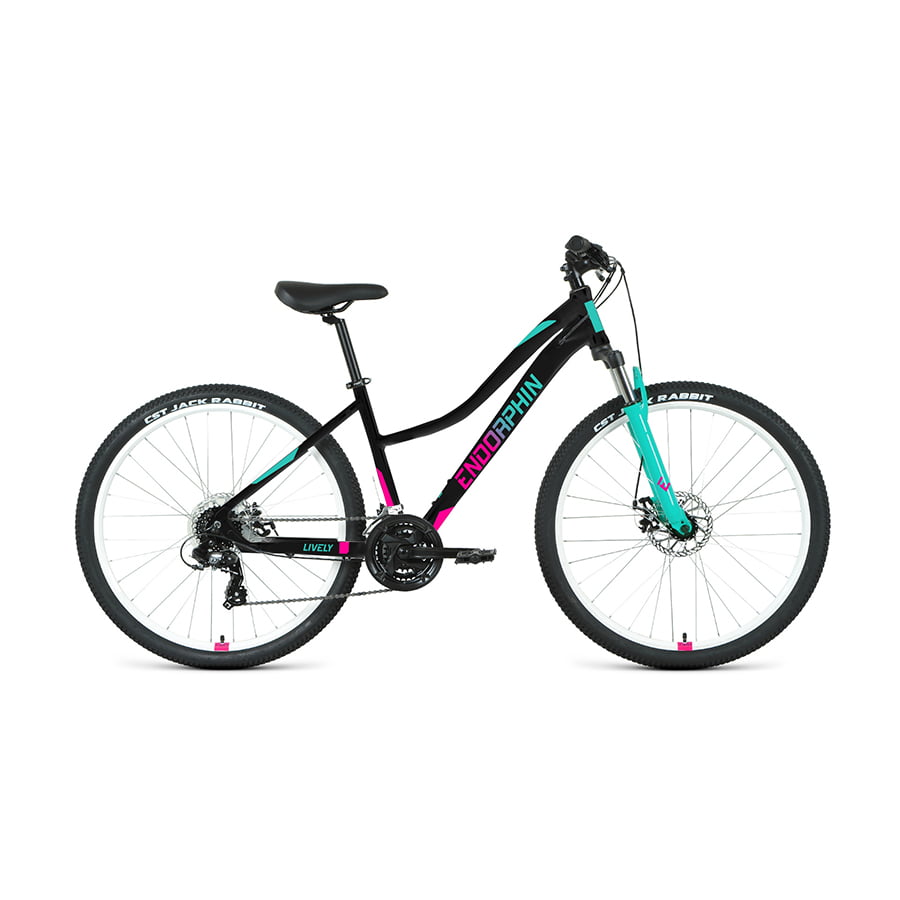 фото Женский горный велосипед 27,5" endorphin lively d al 16,5" черный/розовый rbk22at27038 nobrand