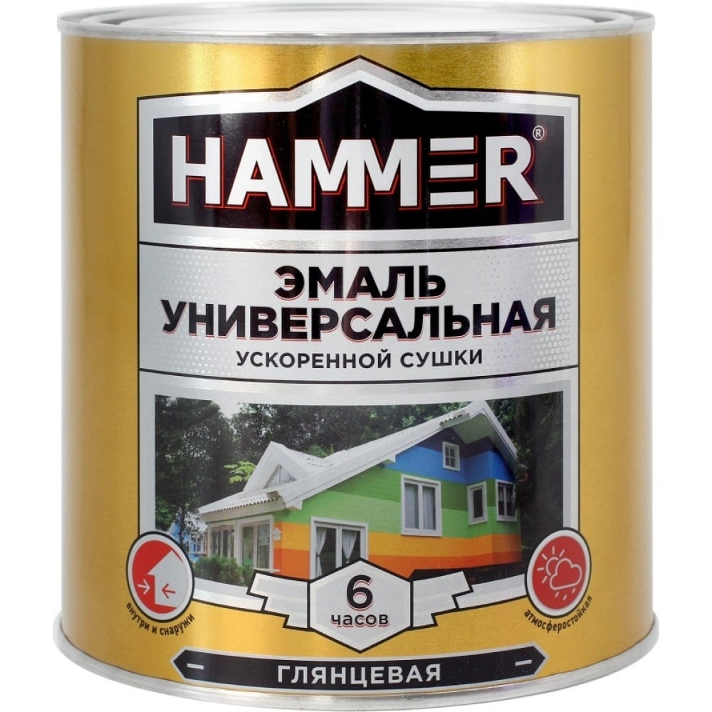 фото Hammer эмаль универс. уск/суш глянц. желтая 2,7 кг / 6 эк000135045 nobrand