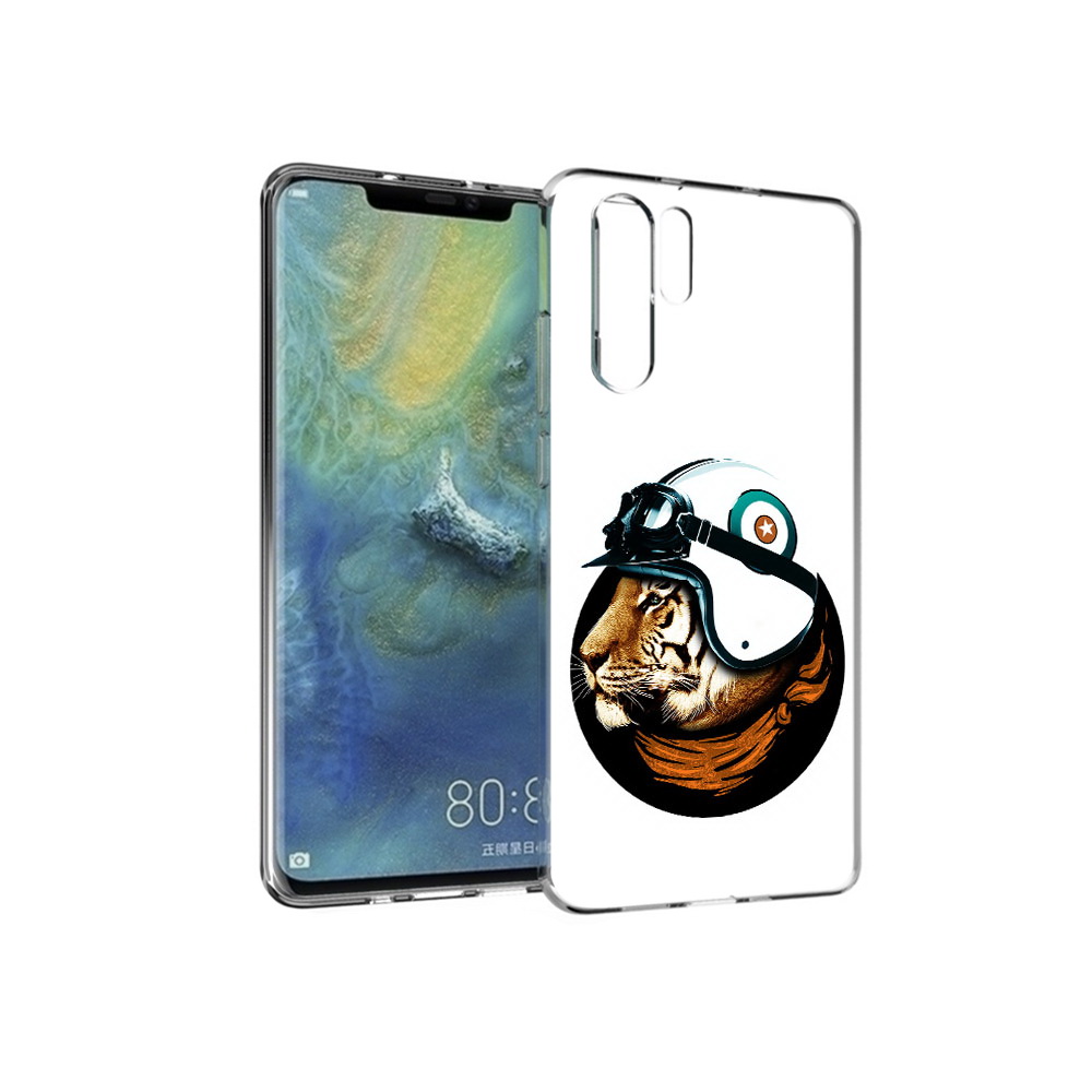 

Чехол MyPads Tocco для Huawei P30 Pro Тигр в шлеме, Прозрачный, Tocco