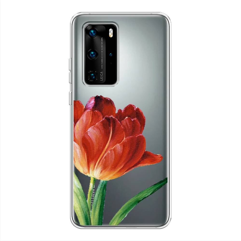 

Чехол Awog на Huawei P40 Pro "Красный тюльпан", Оранжевый;зеленый, 610950-8