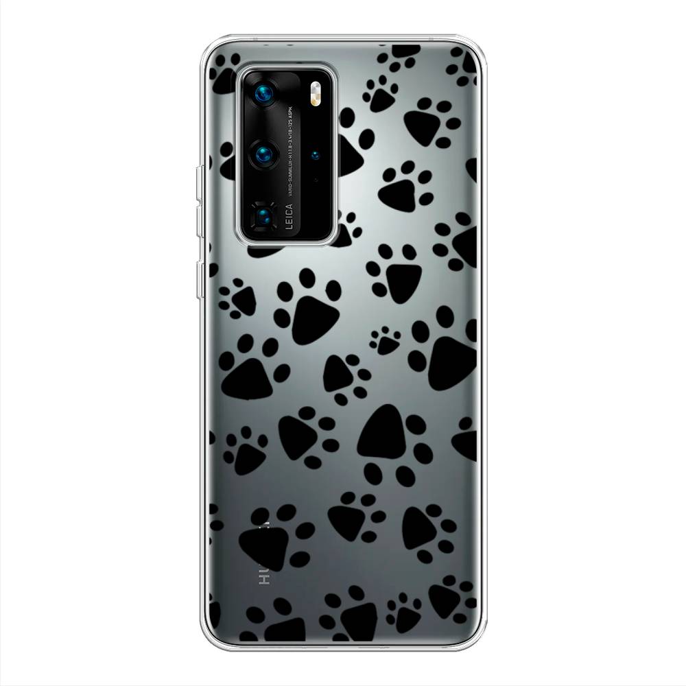 

Чехол Awog на Huawei P40 Pro "Лапки черные", Черный, 610950-2