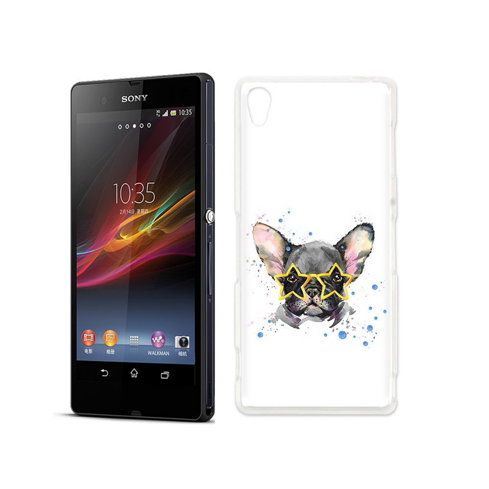 

Чехол MyPads Tocco для Sony Xperia Z буля в очках, Прозрачный, Tocco