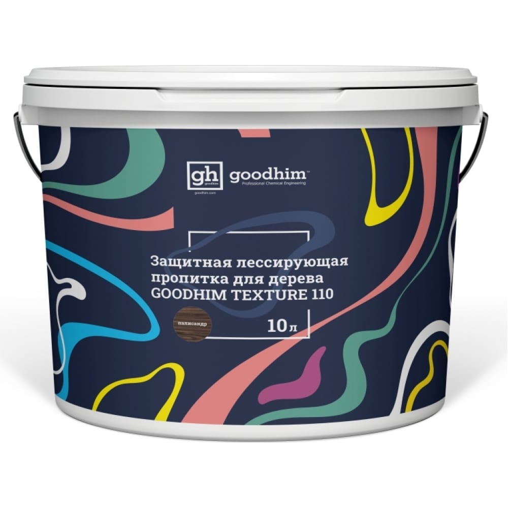

Защитная лессирующая пропитка для дерева Goodhim TEXTURE 110 Палисандр 10 л 71078