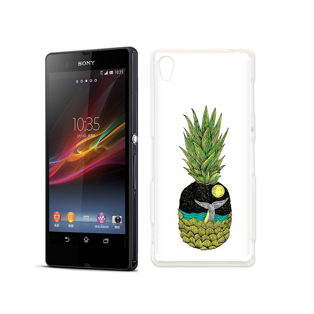 

Чехол MyPads Tocco для Sony Xperia Z ананас с китом, Прозрачный, Tocco