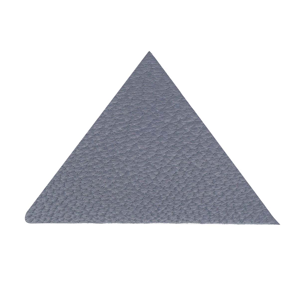 202 Термоаппликация из кожи Треугольник сторона 5см, 2шт (07 серый)