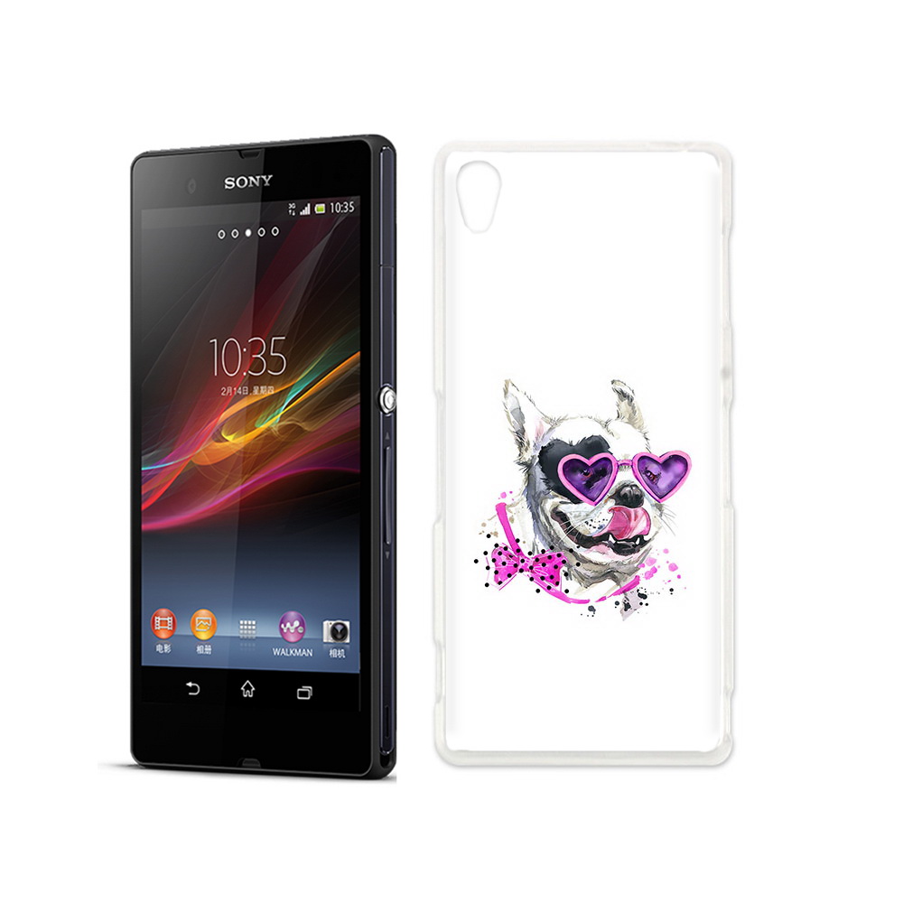 

Чехол MyPads Tocco для Sony Xperia Z акварельный пёс, Прозрачный, Tocco