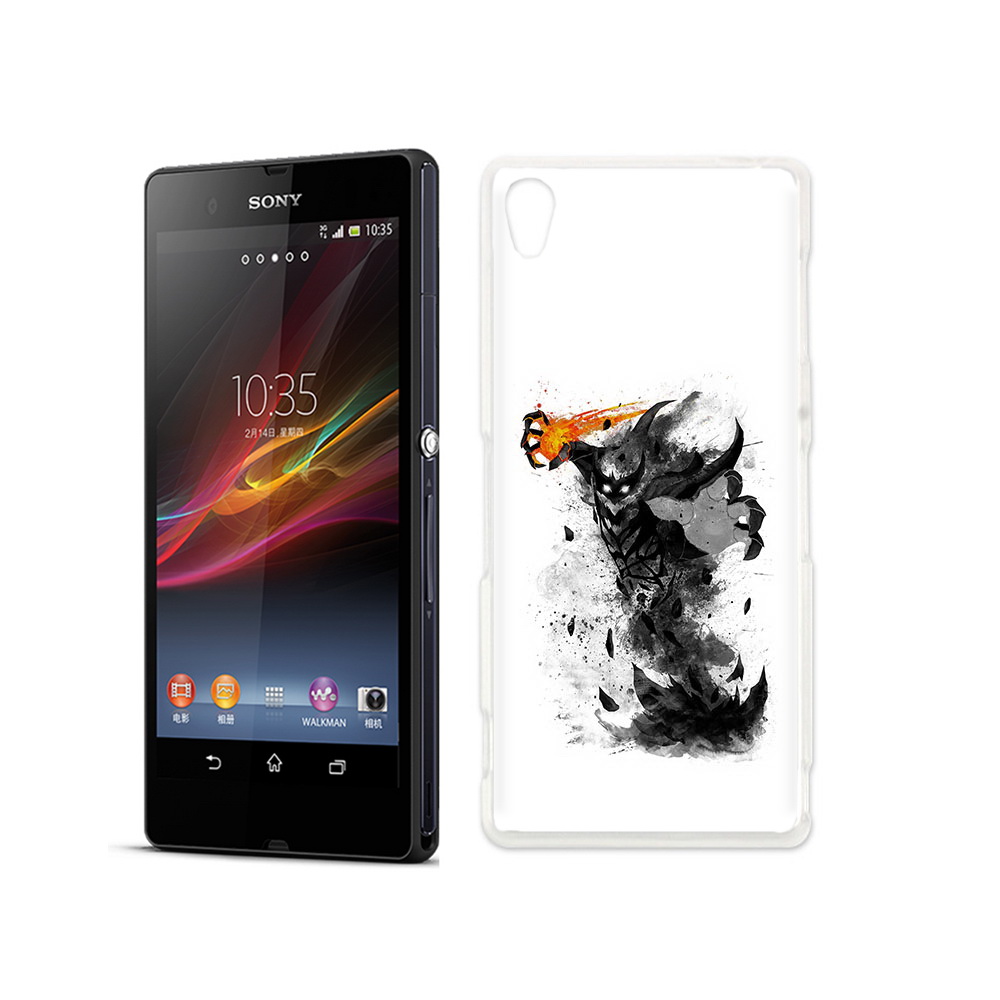 

Чехол MyPads Tocco для Sony Xperia Z nevermore черно белый, Прозрачный, Tocco
