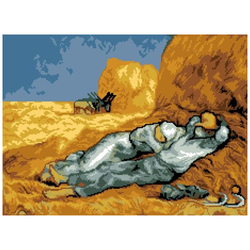 

200119 Канва с рисунком ГК (Полуденный отдых, худ. Винсент ван Гог) 40х50