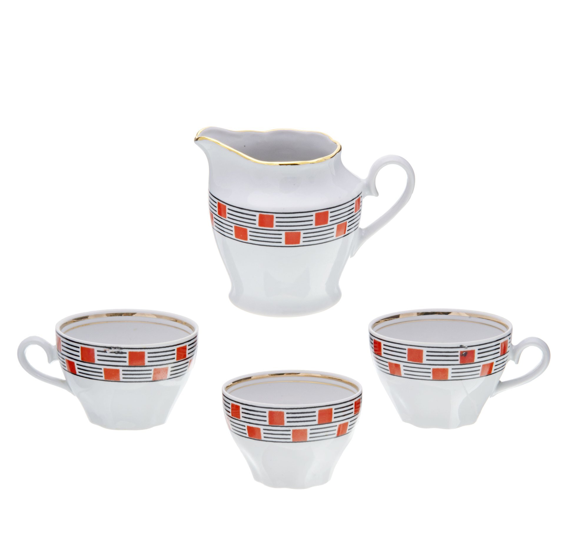 

Набор чайный (на 3 персоны), фарфор, деколь, РФЗ, СССР (Латвийская), 1970-1990 гг.