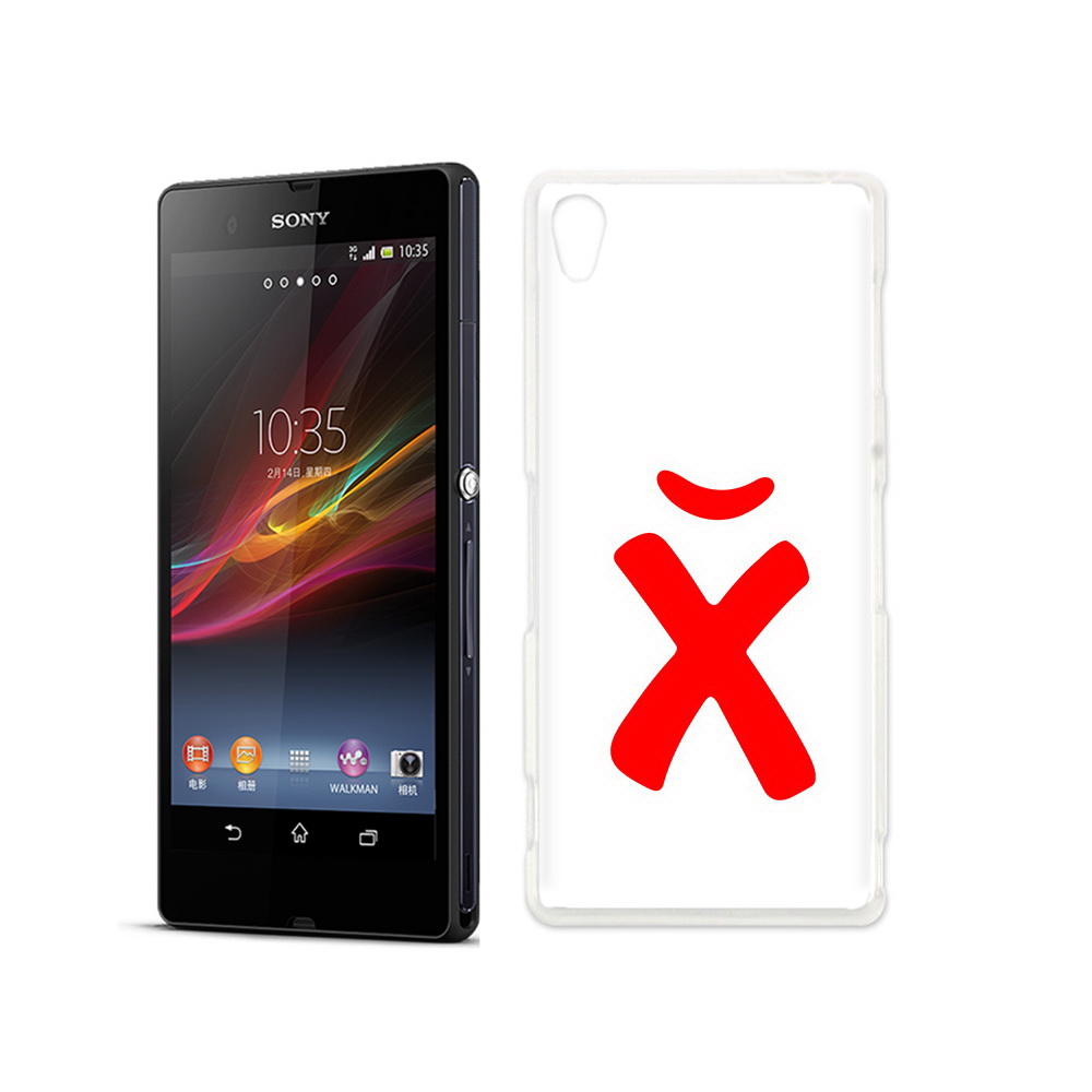 

Чехол MyPads Tocco для Sony Xperia Z абстракция буква х, Прозрачный, Tocco