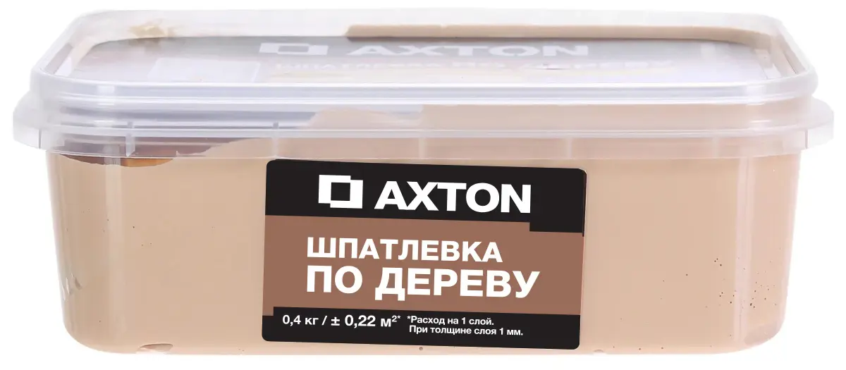 Шпатлёвка Axton для дерева 04 кг цвет белое масло 480₽