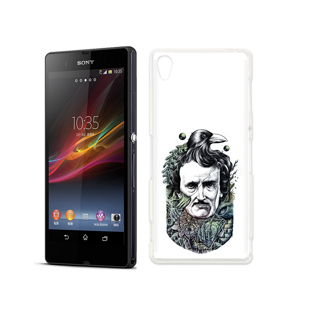 

Чехол MyPads Tocco для Sony Xperia Z Эдгар Аллан с вороном, Прозрачный, Tocco